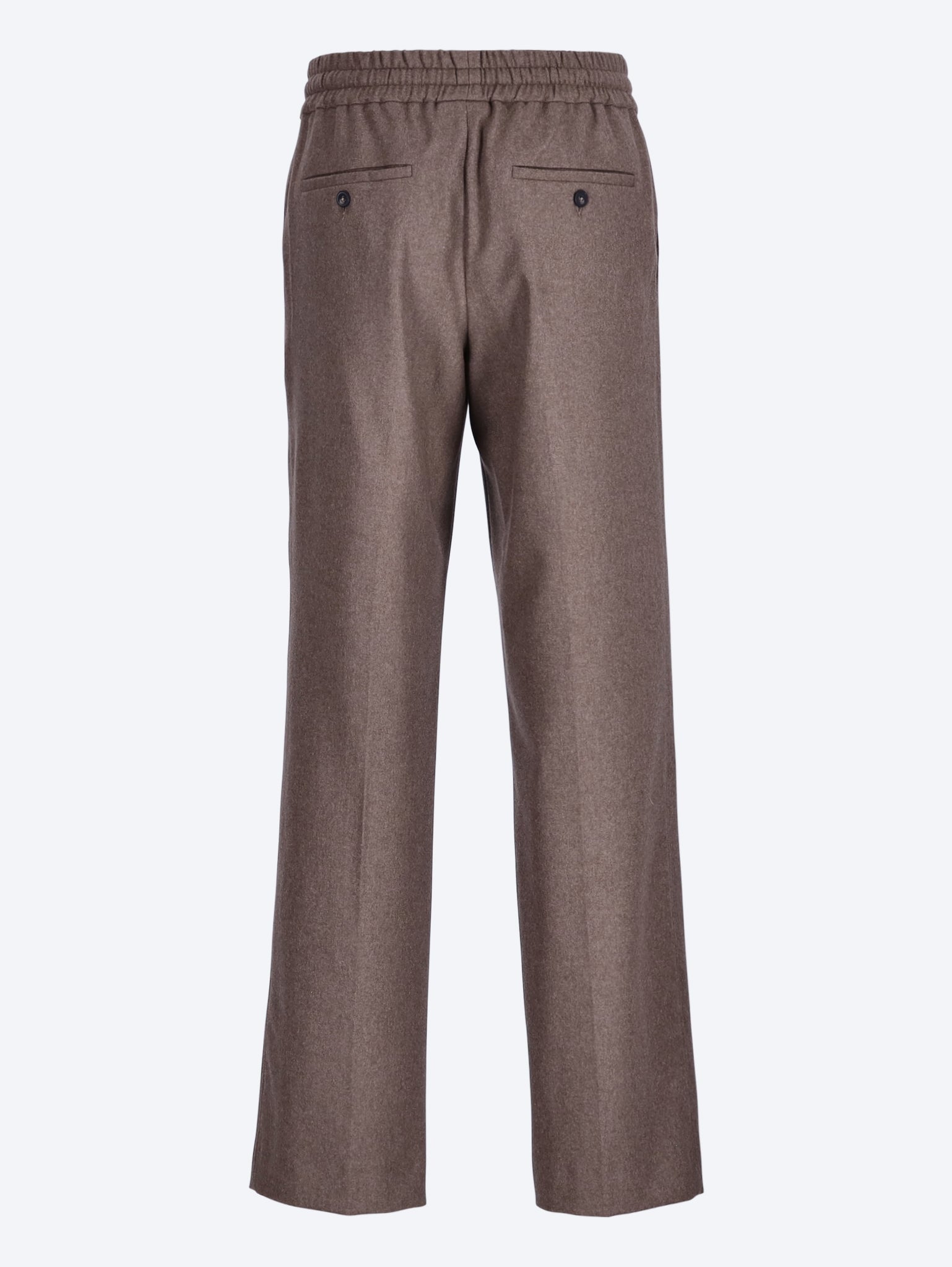 Elastic waist flannel pants 3