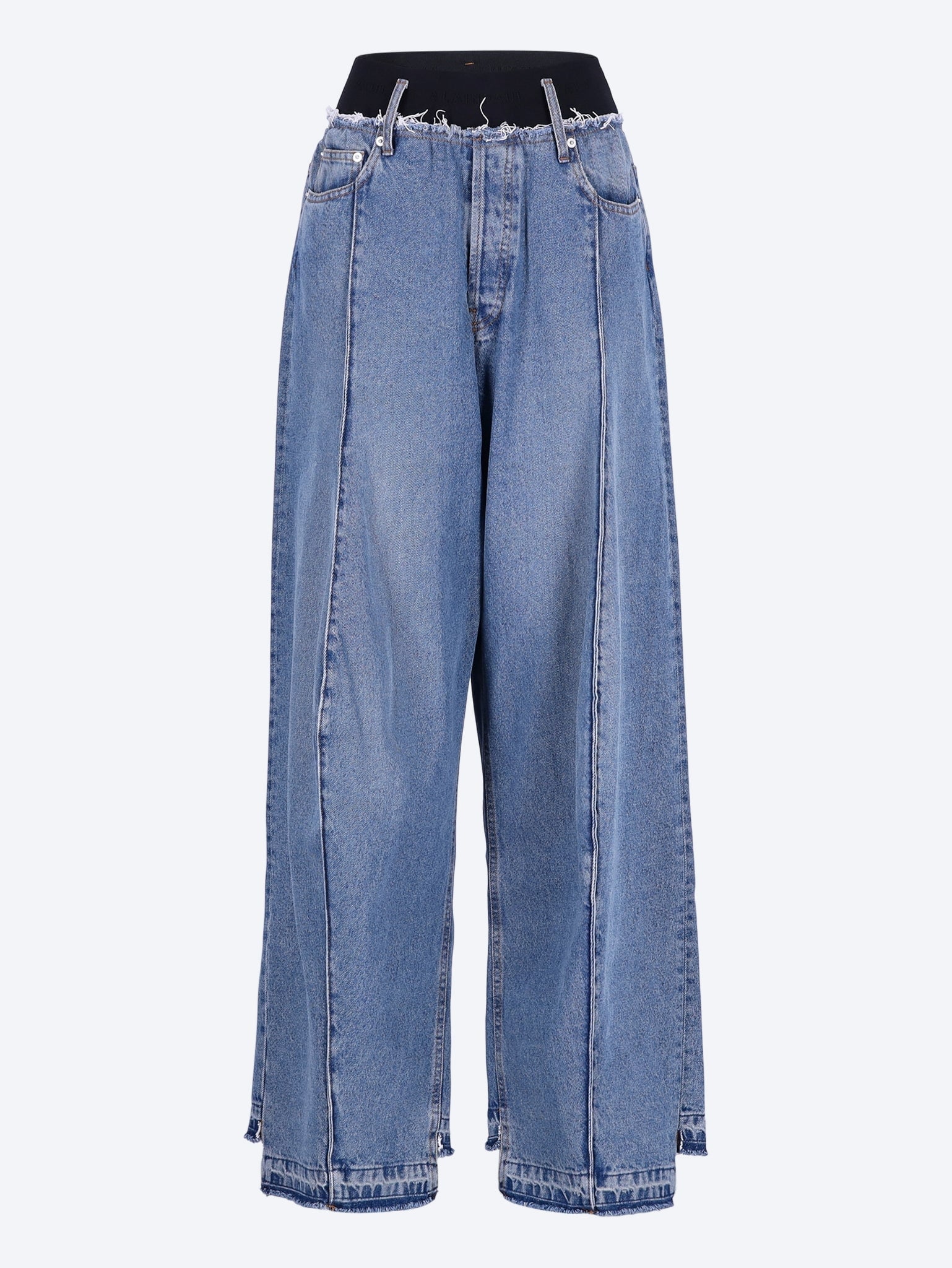 Elasticated waist knee jeans 1