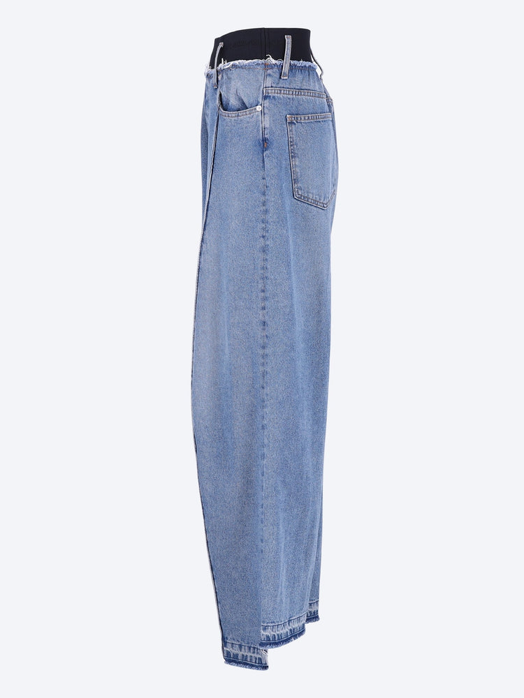 Elasticated waist knee jeans 2