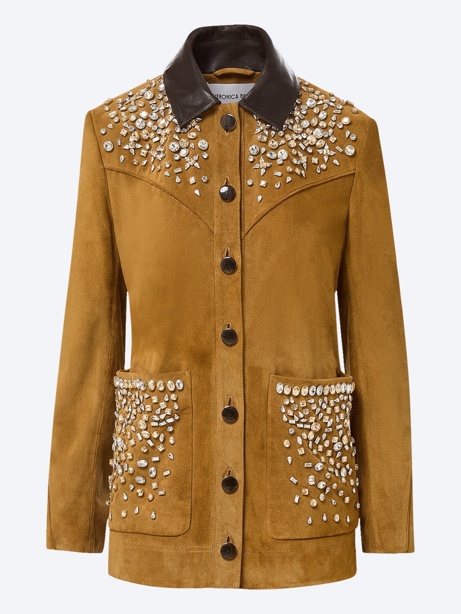 Manteau en cuir Shannon ornementé 1