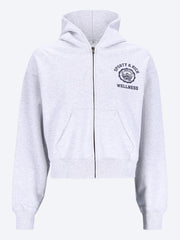 Emblem cropped zipped hoodie ref: