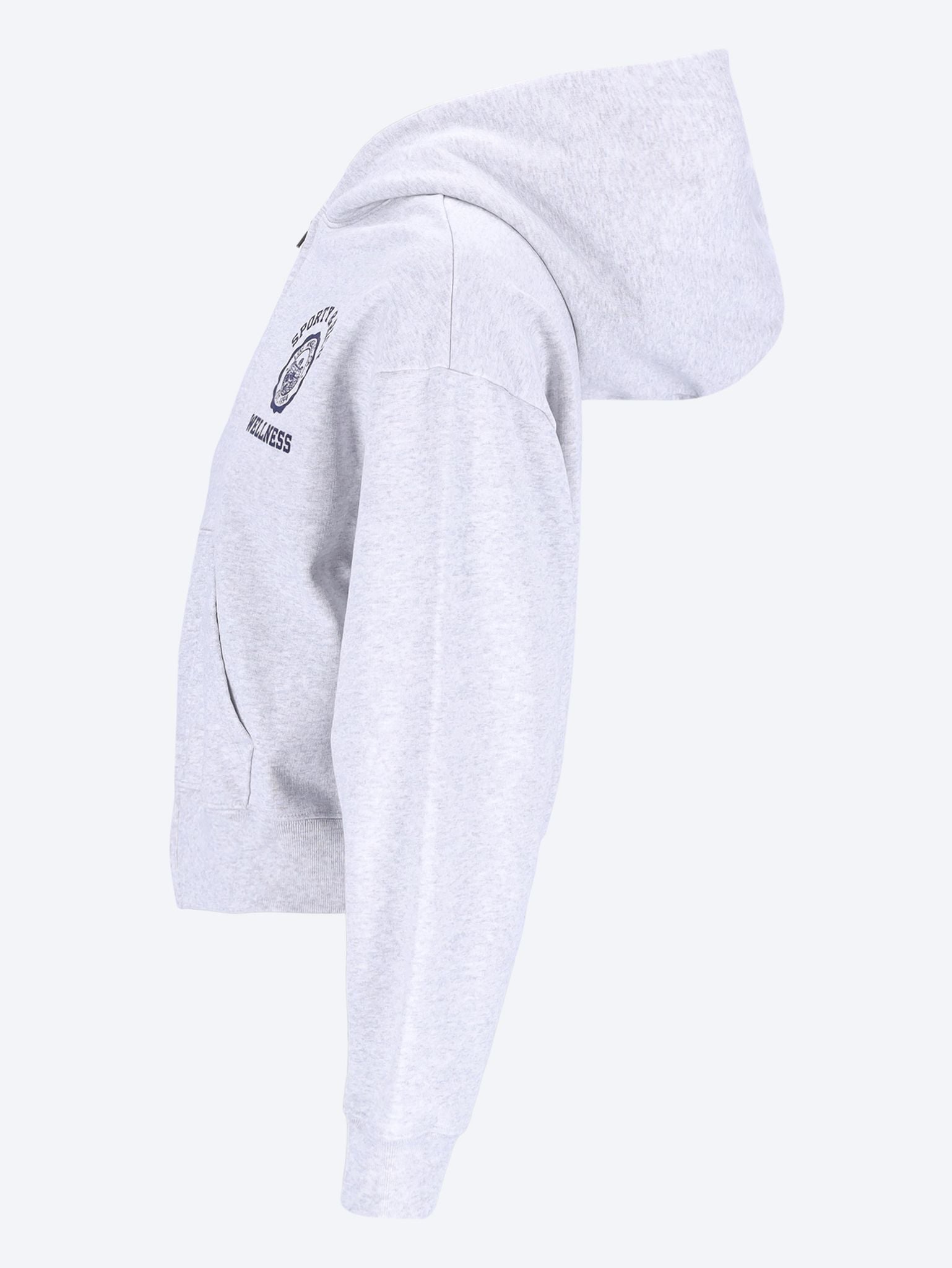 Emblem cropped zipped hoodie 2