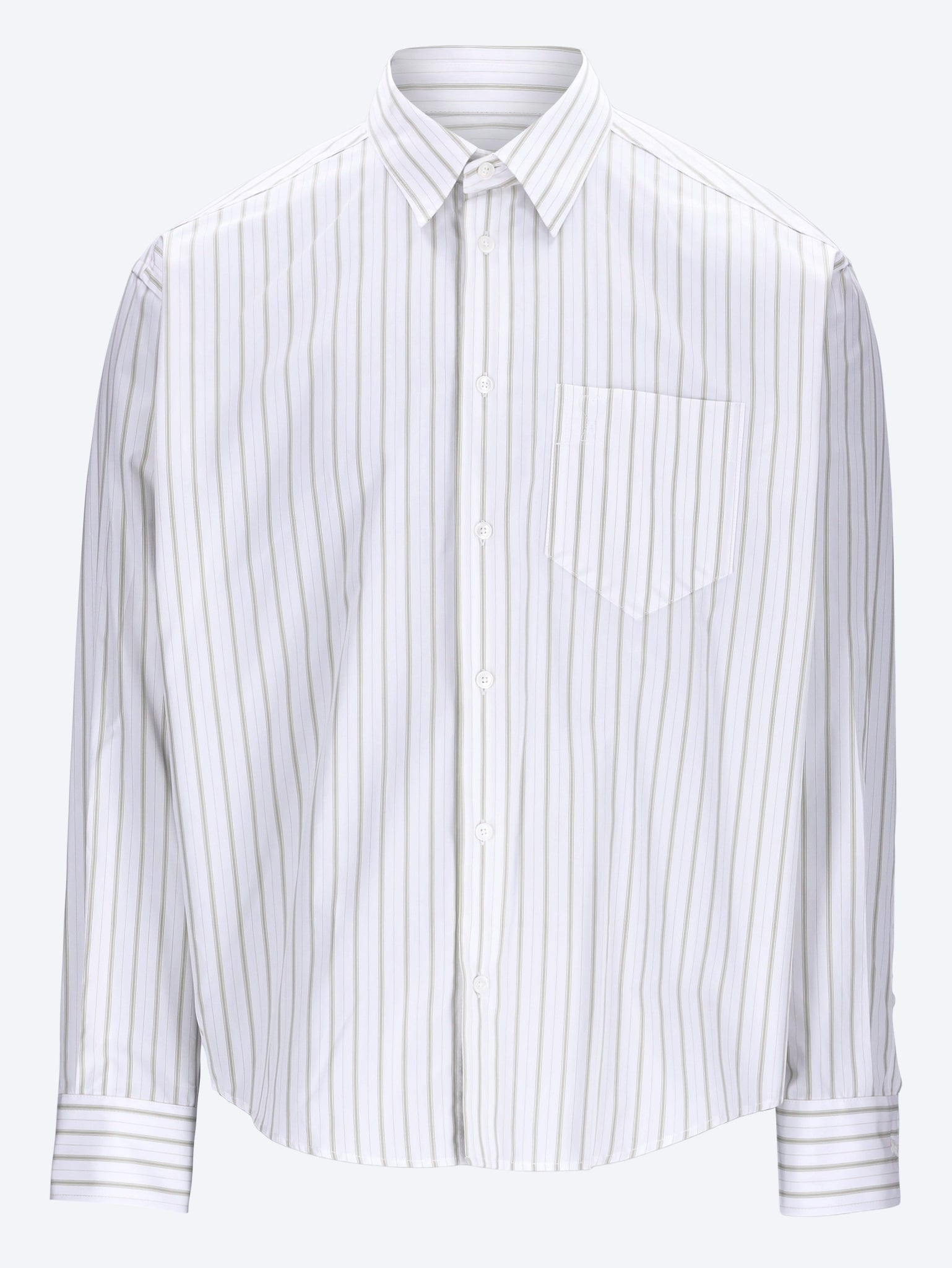 Embossed ami de coeur boxy long sleeves shirt 1