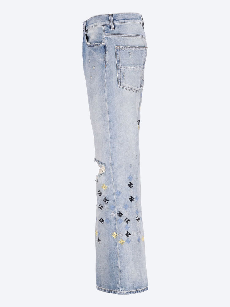 Embroidered flare jeans 2