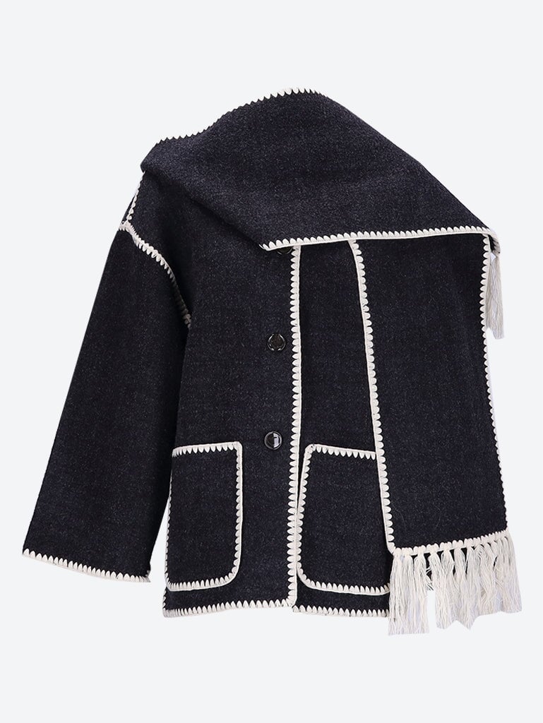 Jacke mit besticktem Schal 1