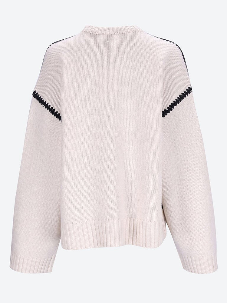 Embroidered wool cashmere sweater 3