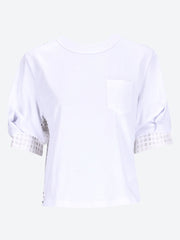 Embroidery lace x cotton jersey t-s ref: