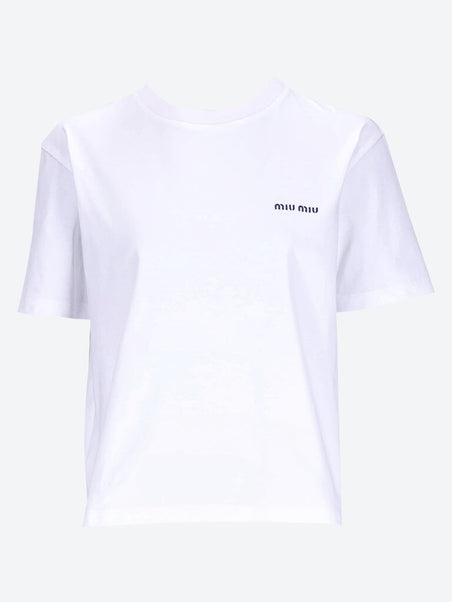 Cotton t-shirt with embroidered logo