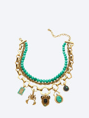 Ezra necklace beads gold plated ref: