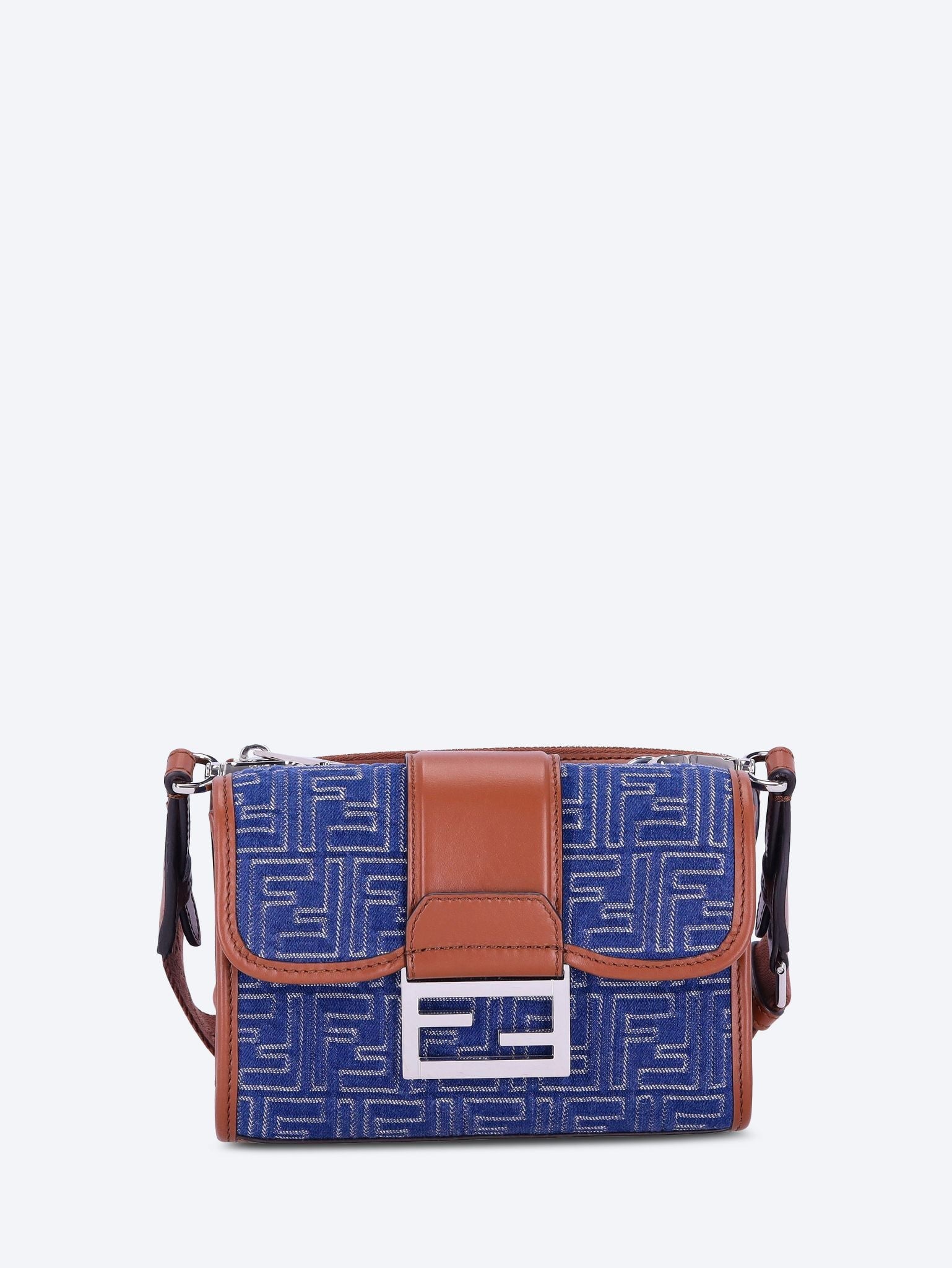 Ff denim double baguette bag 1