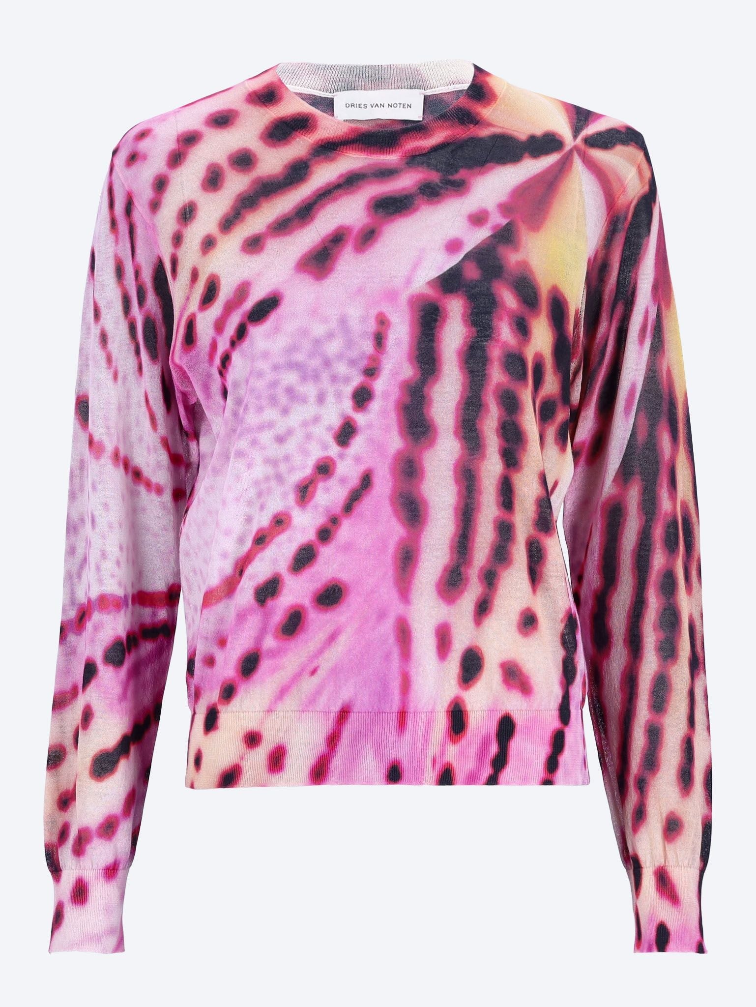 Floral print crewneck sweater 1