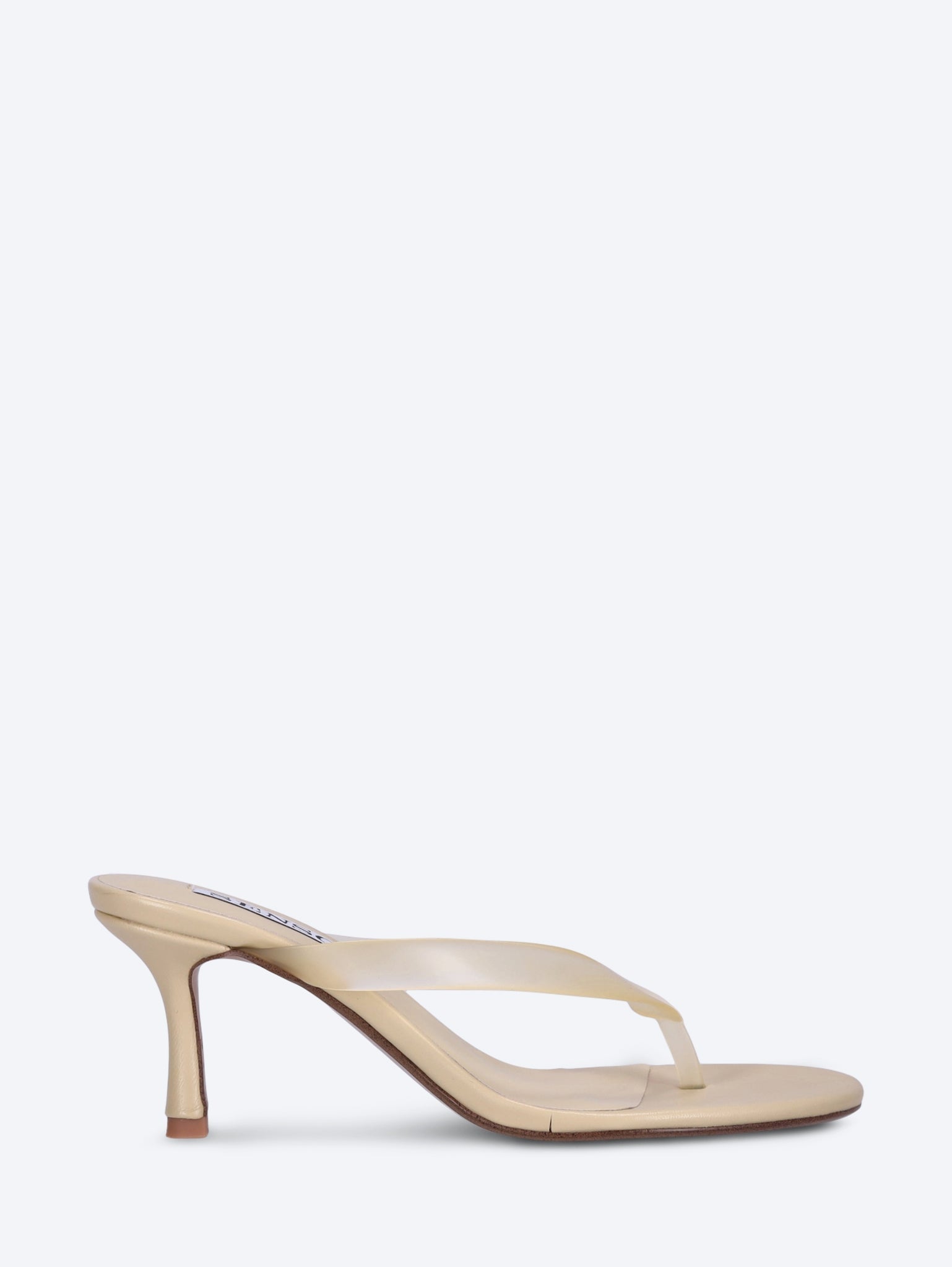 Flowe leather slip-on heeled thong sandals 1