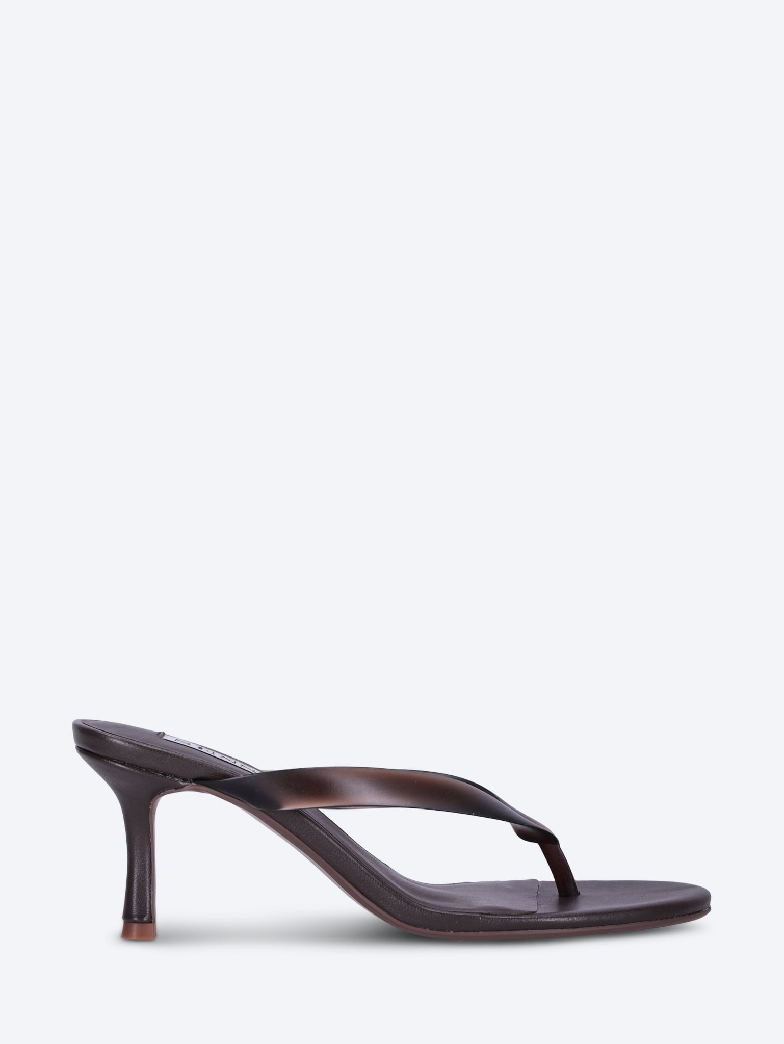 Flowe leather slip-on heeled thong sandals 1