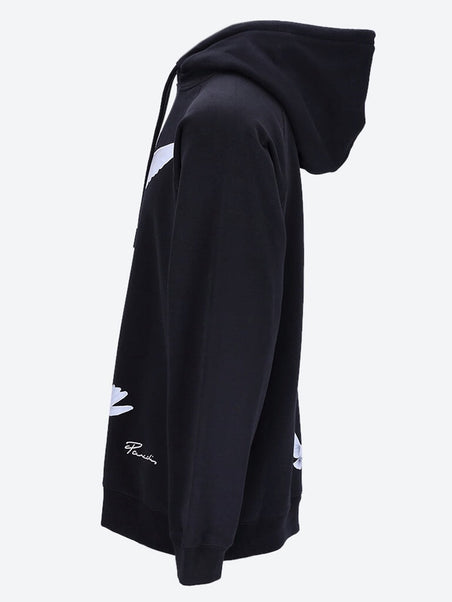 Freedom dove hooded sweater in blac