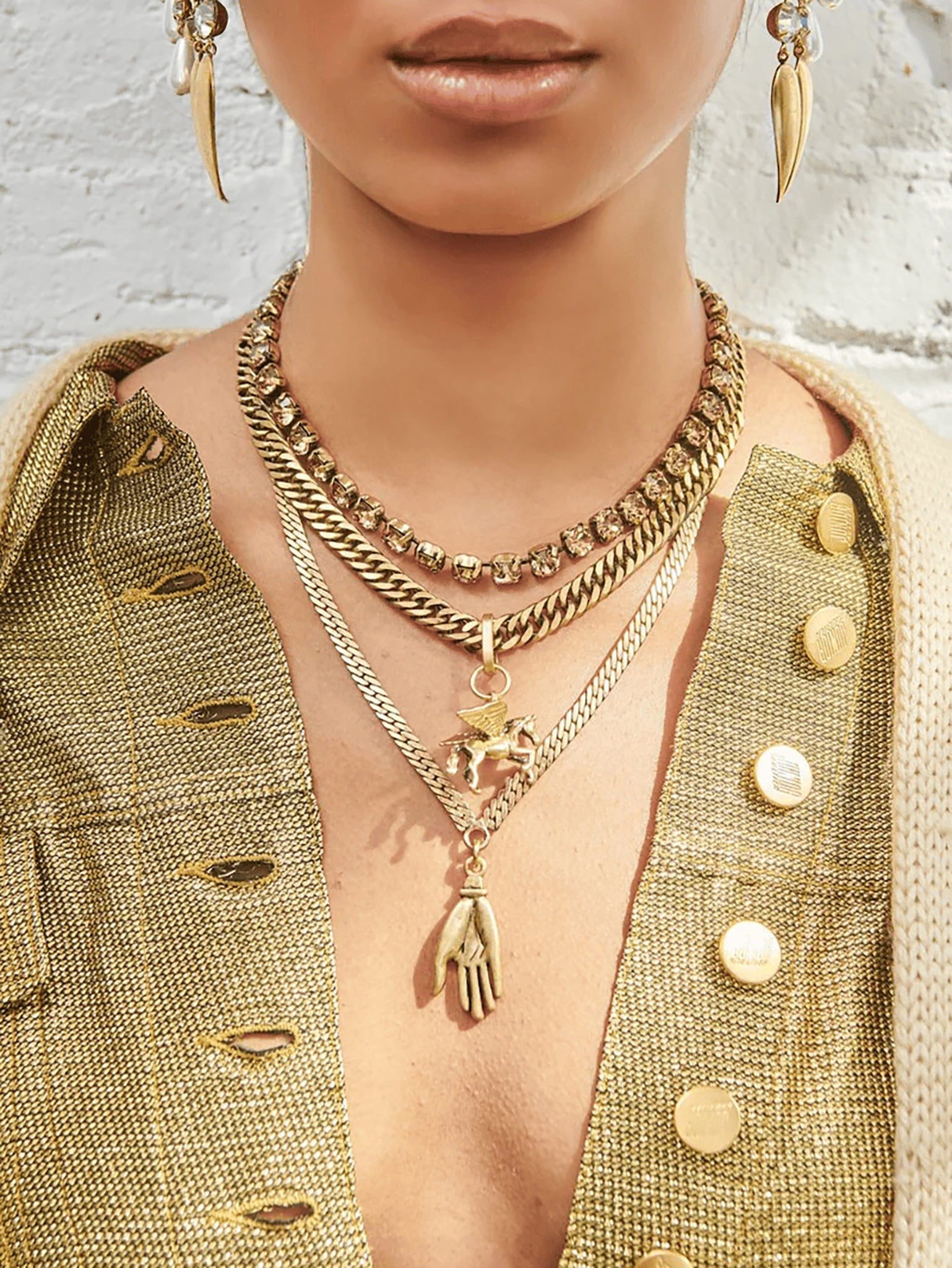 Gilded phoenix necklace gold plated 2