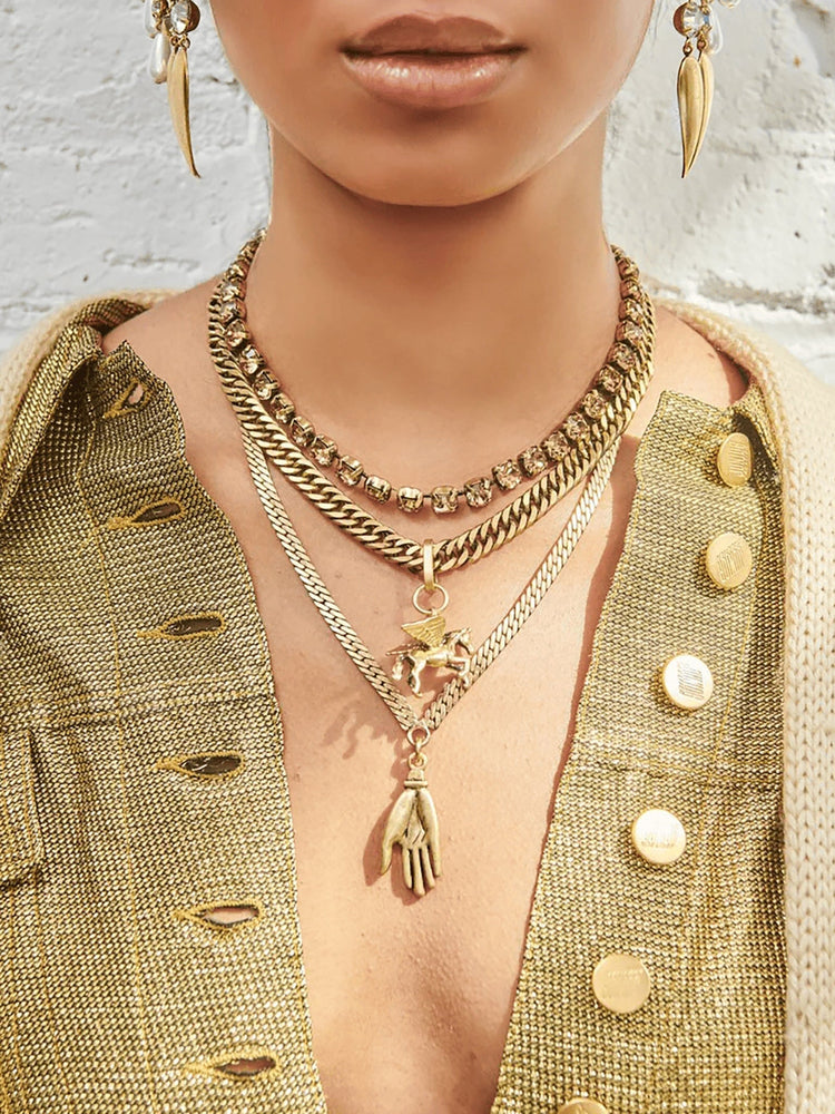 Gilded phoenix necklace gold plated 2
