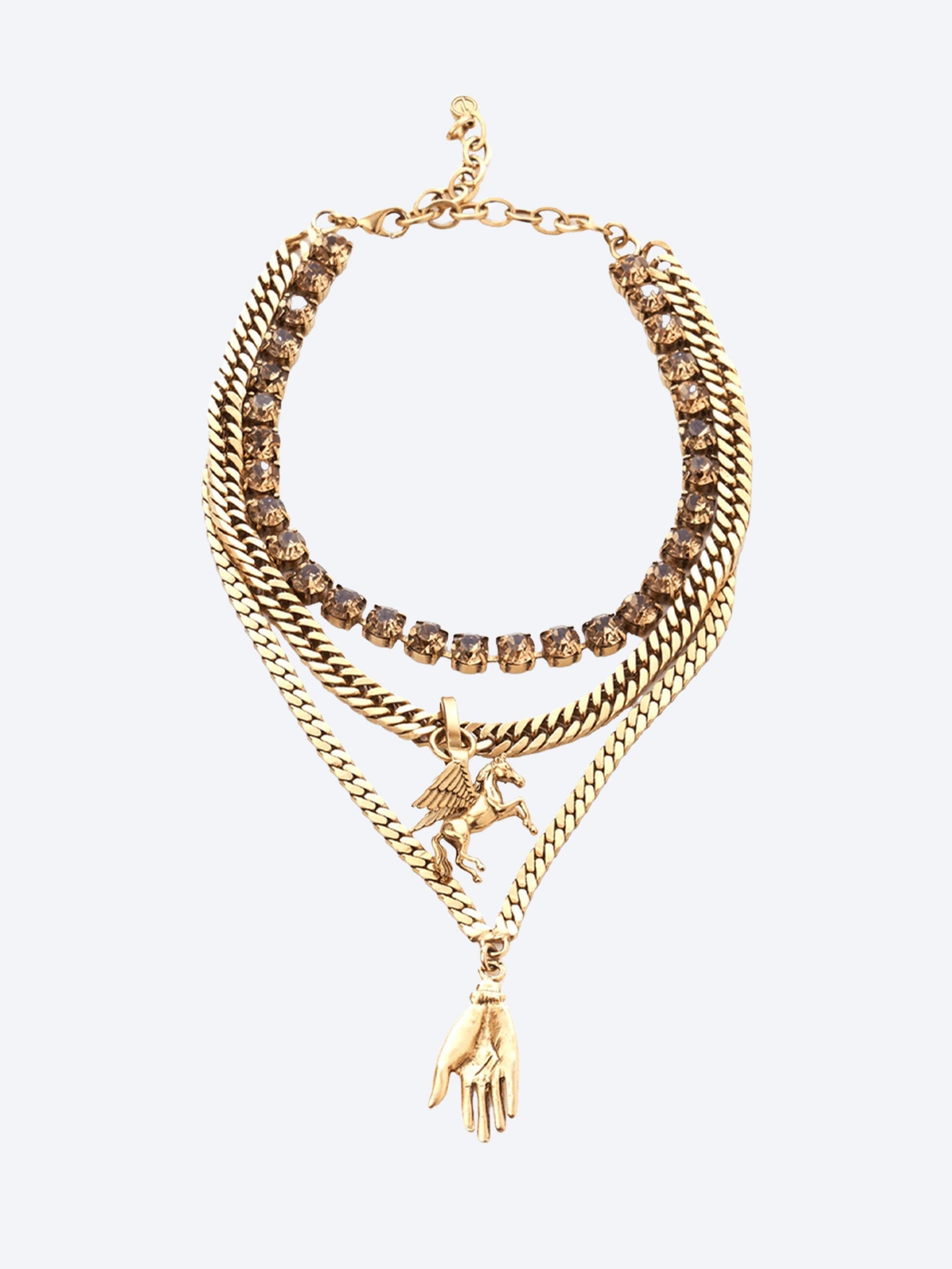 Gilded phoenix necklace gold plated 1