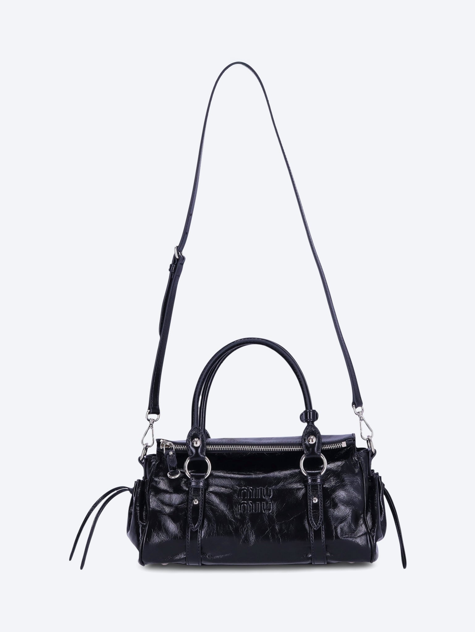 Glossy leather handbag 3
