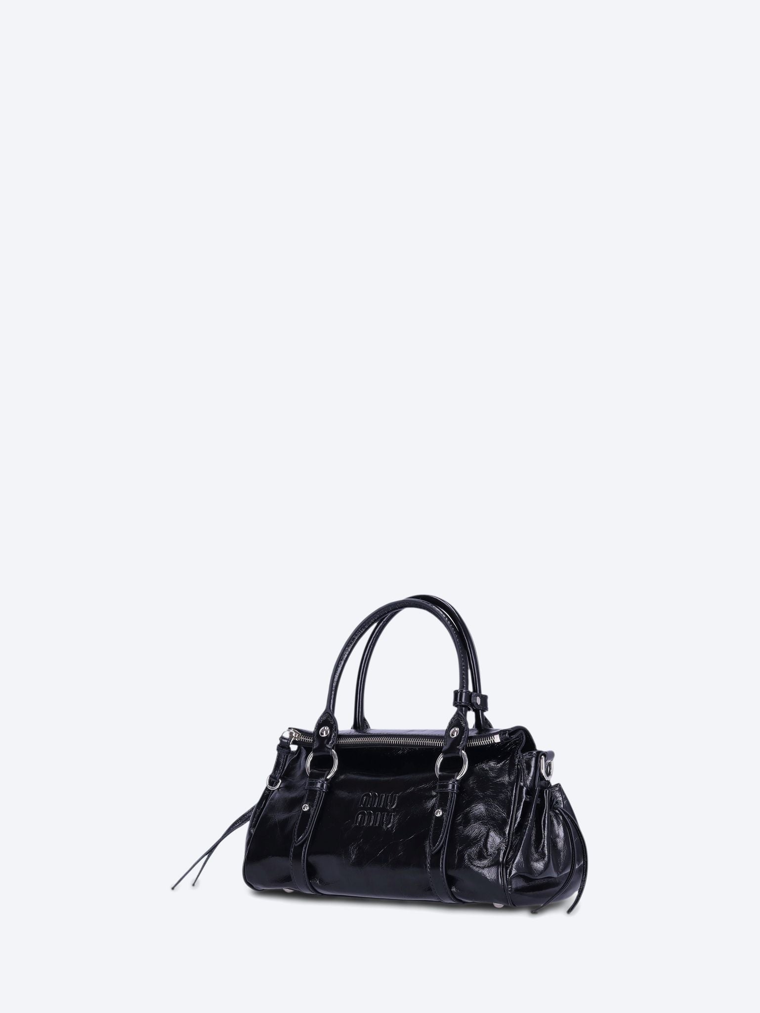 Glossy leather handbag 2