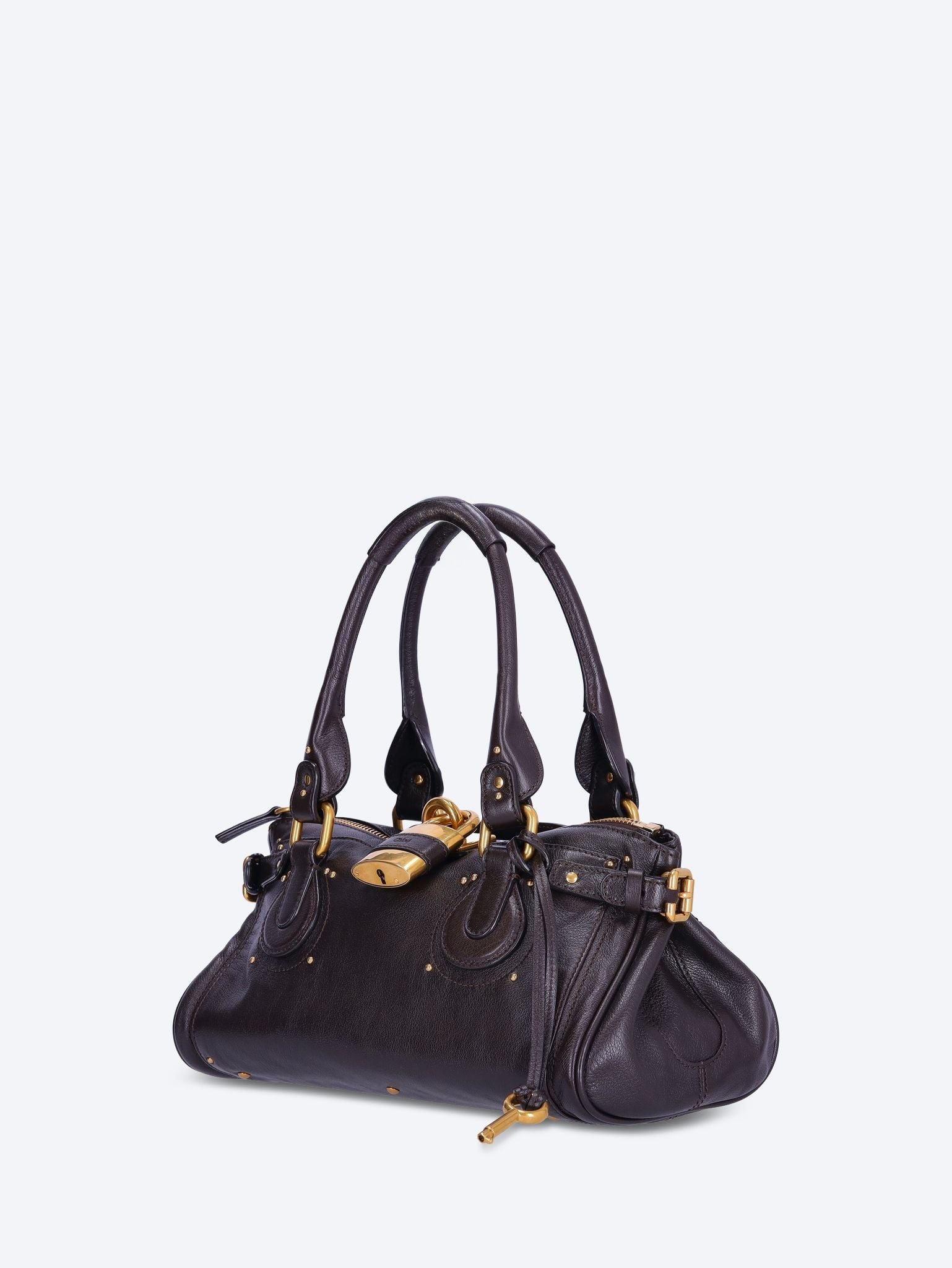 Grained leather paddington handbag 2