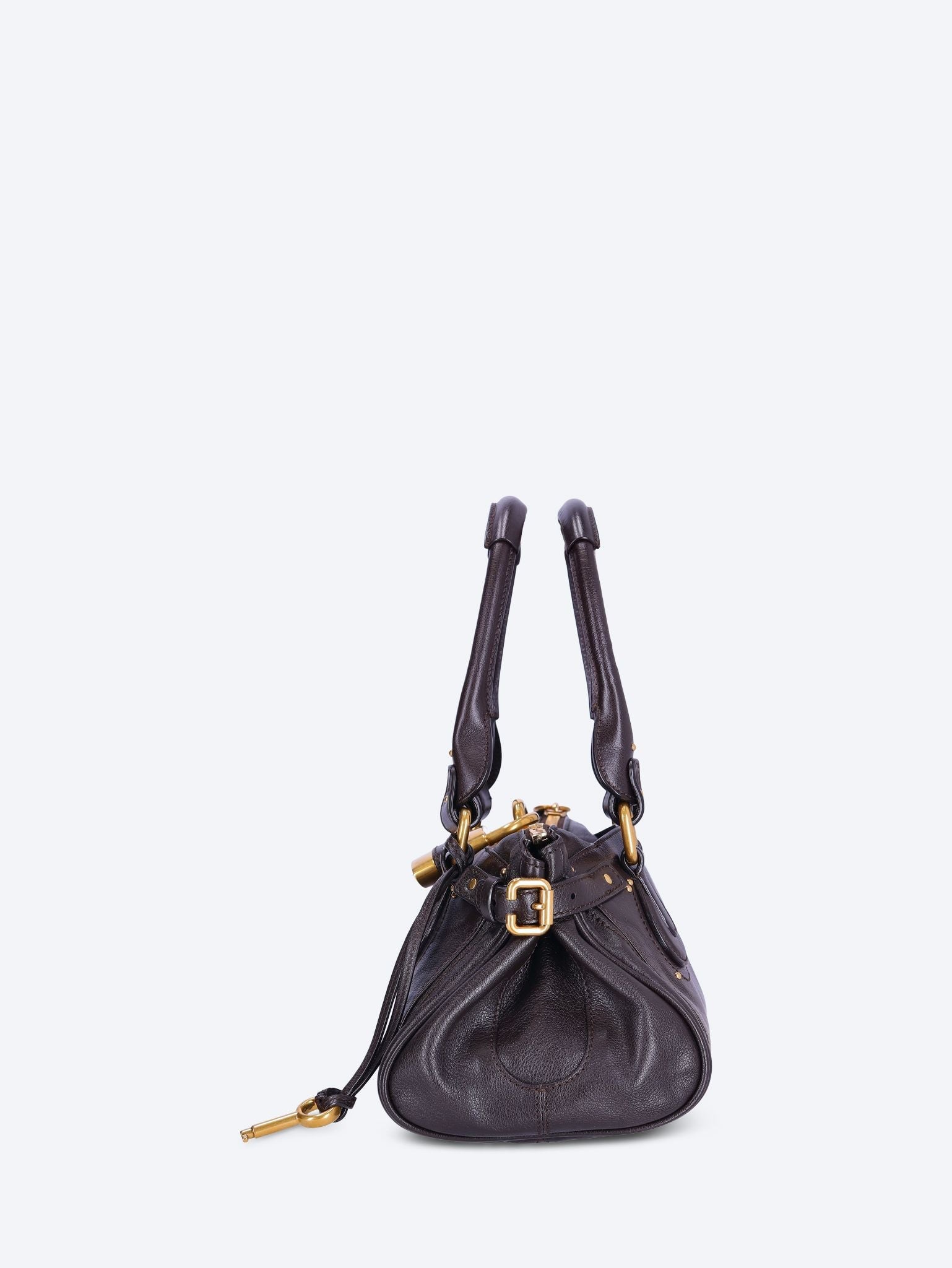 Grained leather paddington handbag 3