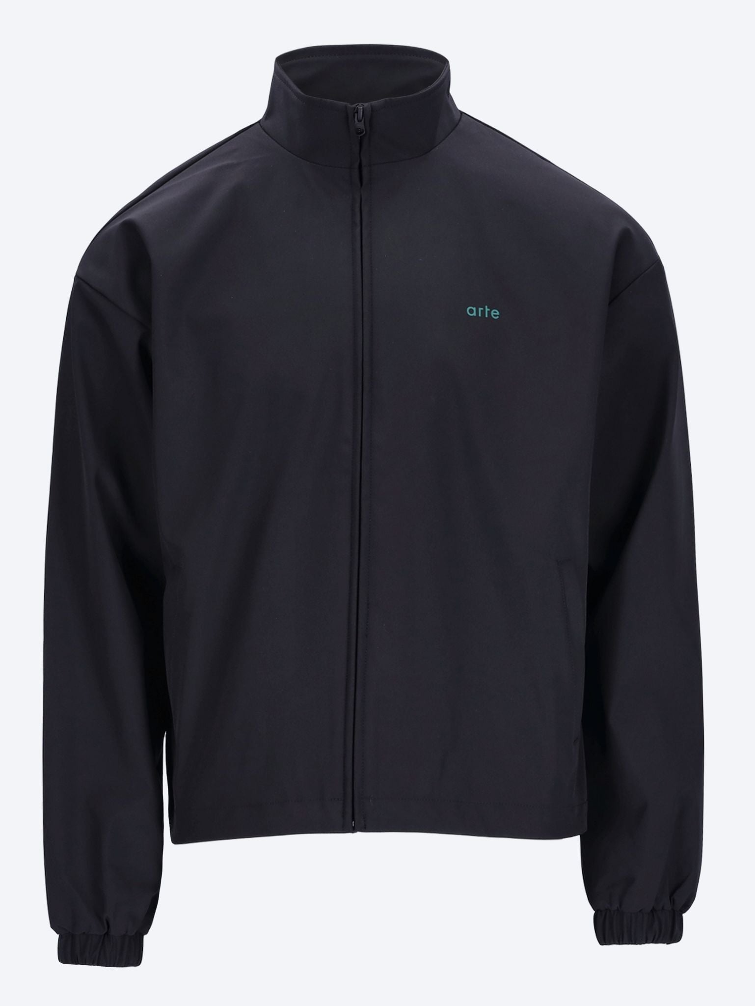 Green logo polyester jacket 1