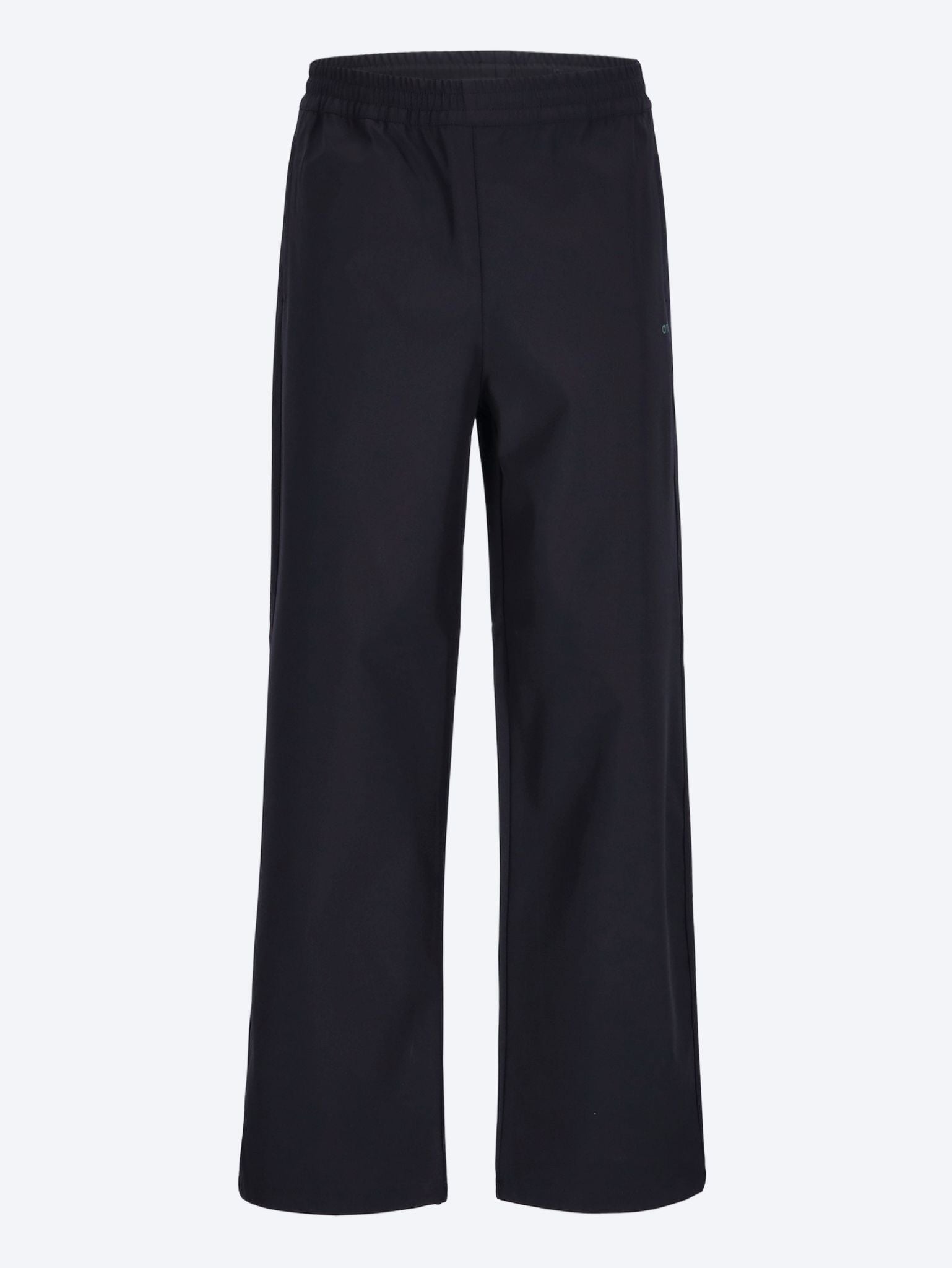 Green logo polyester pants 1