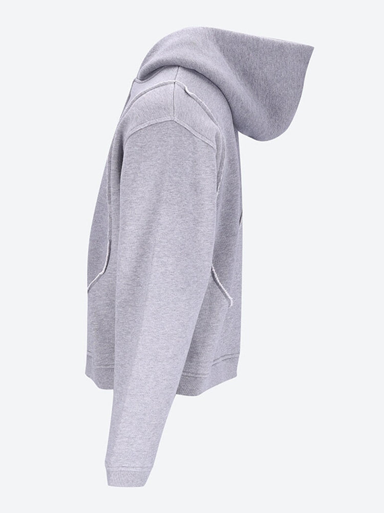 Grey swirl zipped hoodie 2