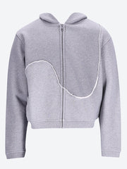 Grey swirl zipped hoodie ref:
