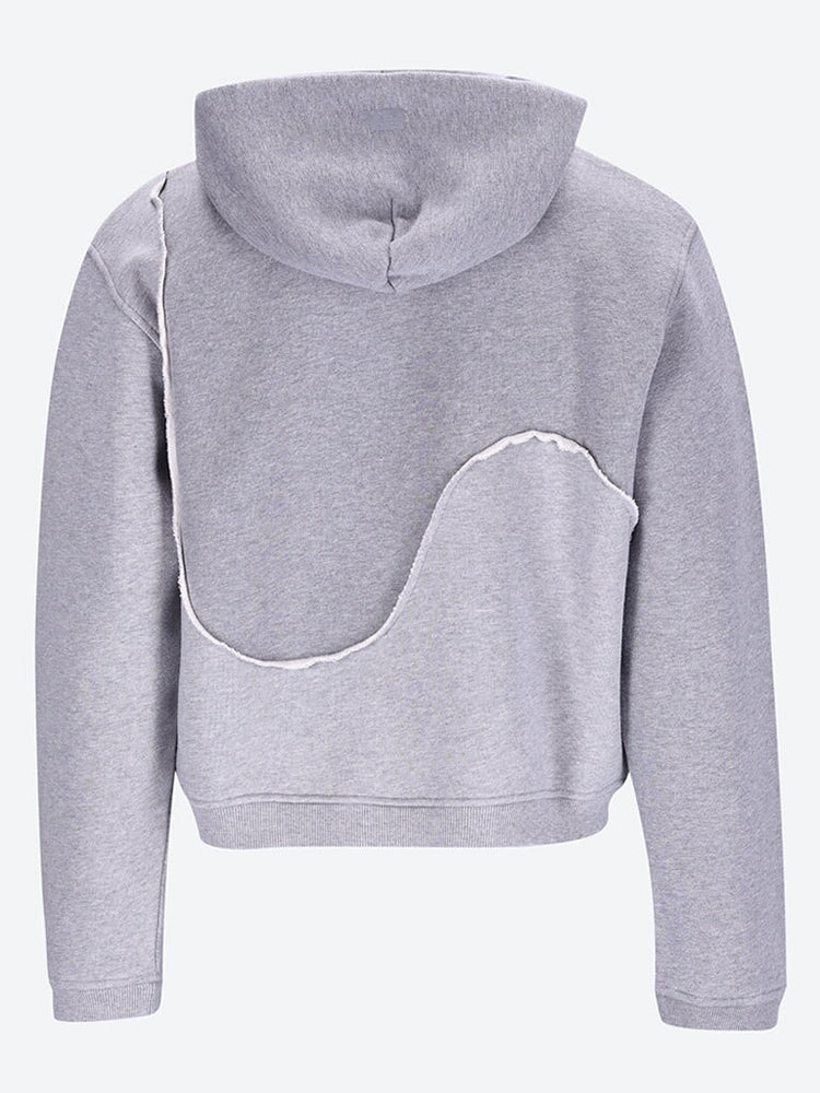 Grey swirl zipped hoodie 3