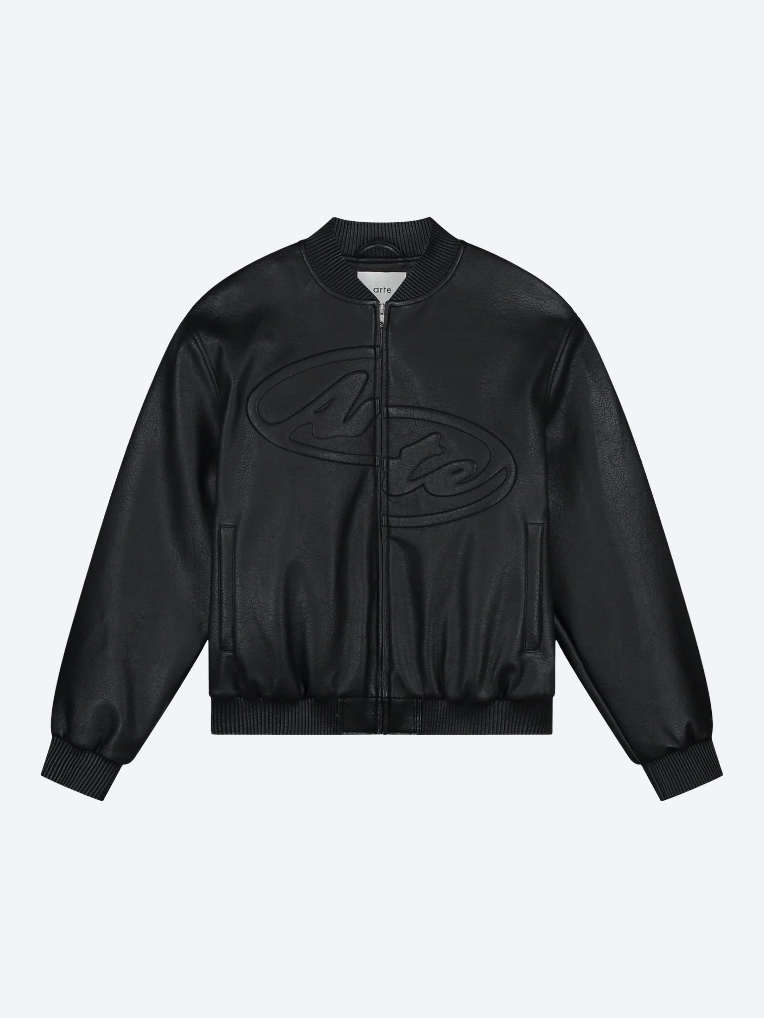 Lederjacke mit halbem Logo 1