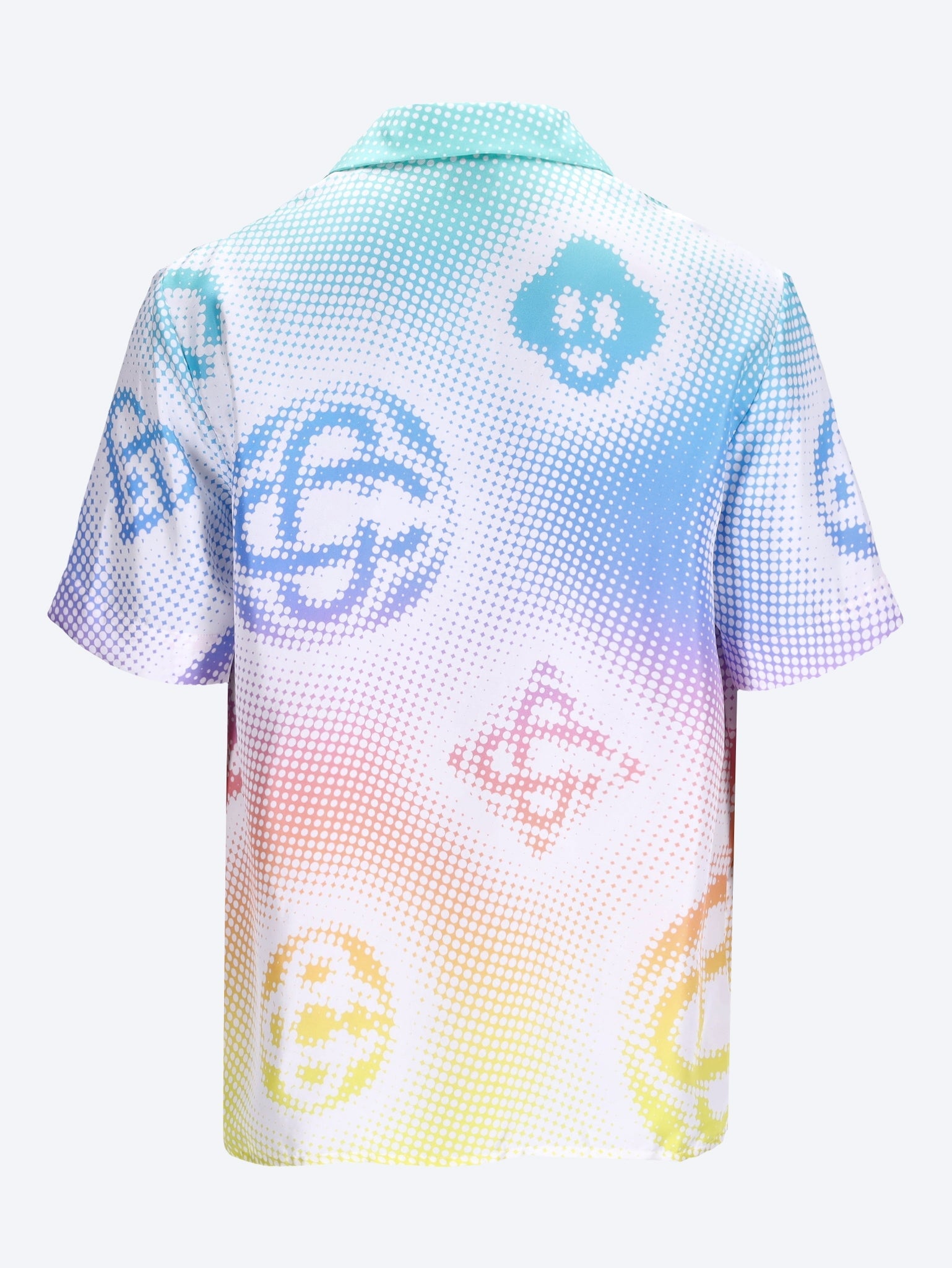 Halftone logo cuban collar long sleeve shirt 2