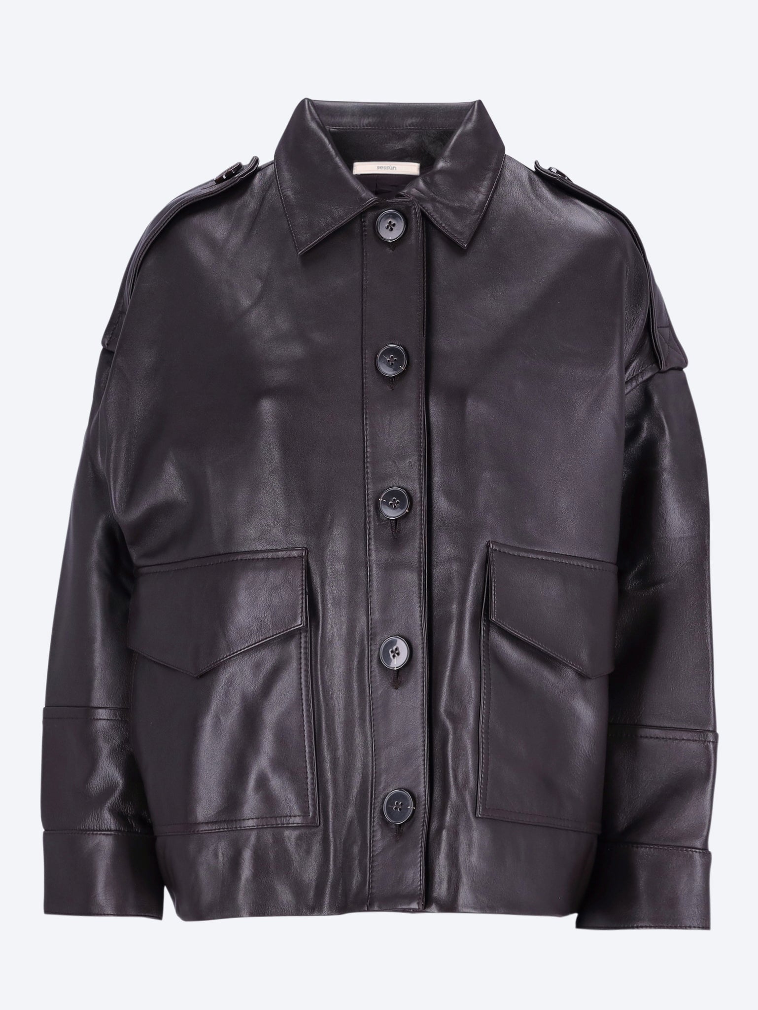 Harriboyd leather oversized jacket 1
