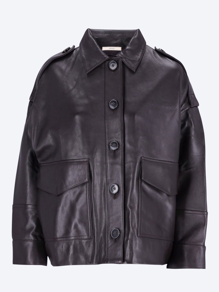 Harriboyd leather oversized jacket 1