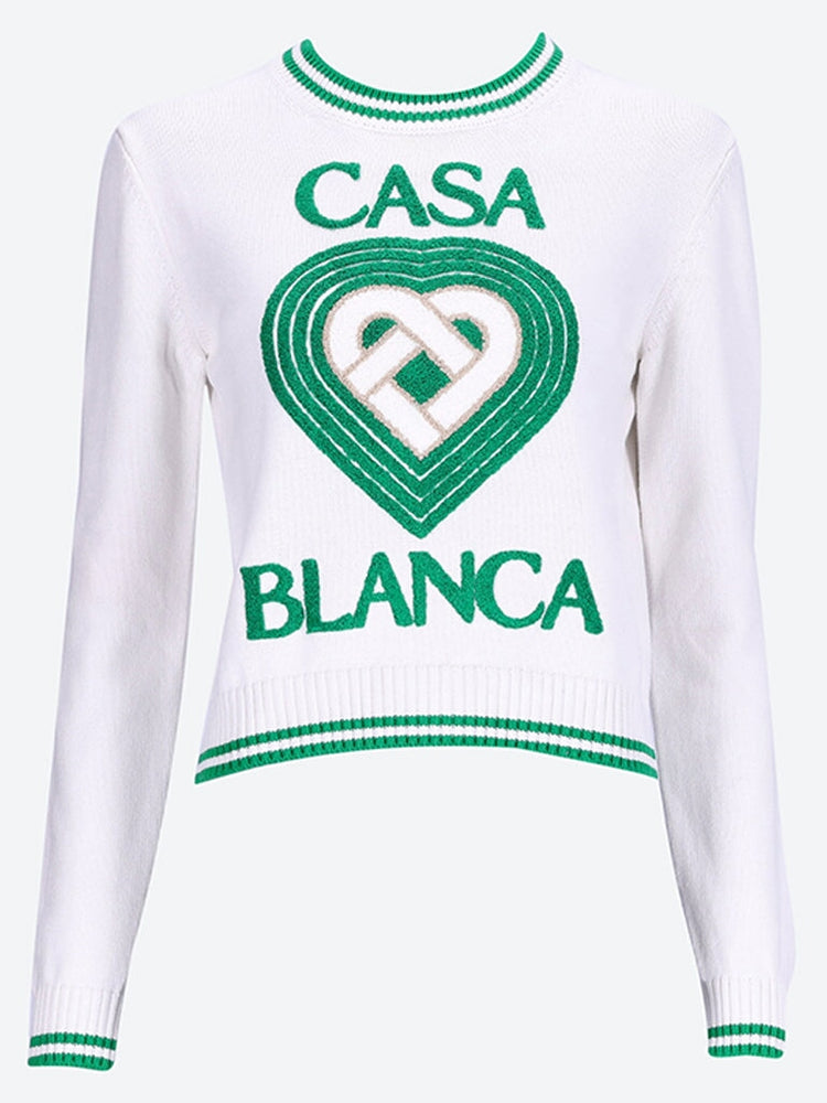Heart embroidered sweater 1