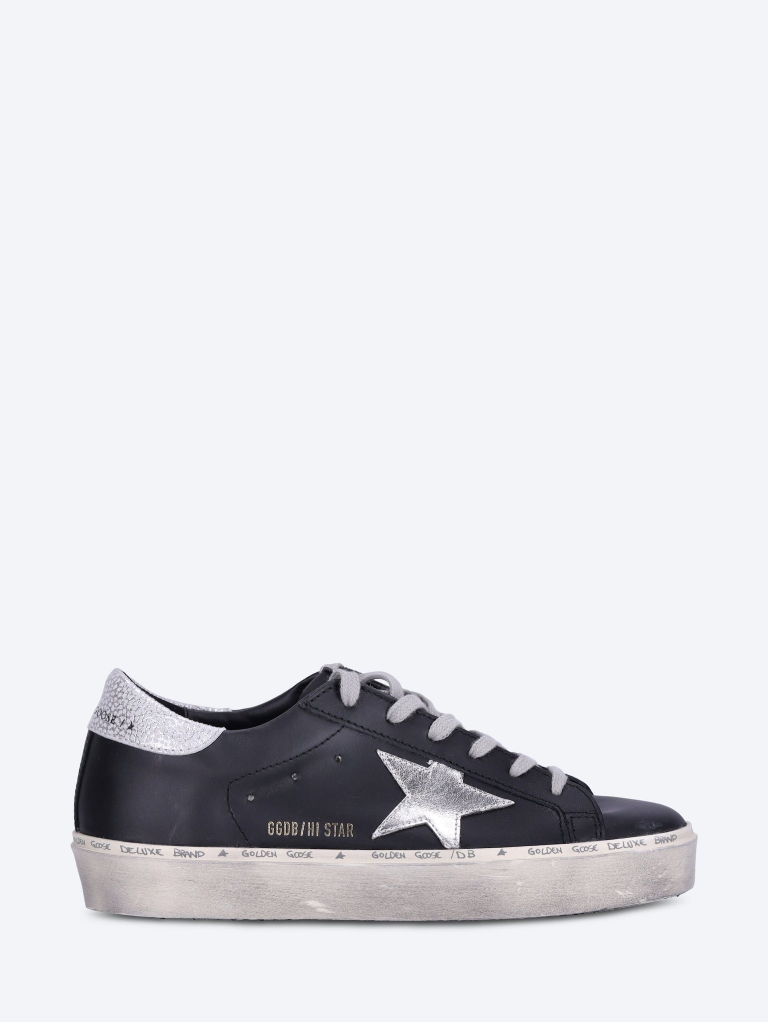 Hi star leather upper laminated star and heel sneakers 1
