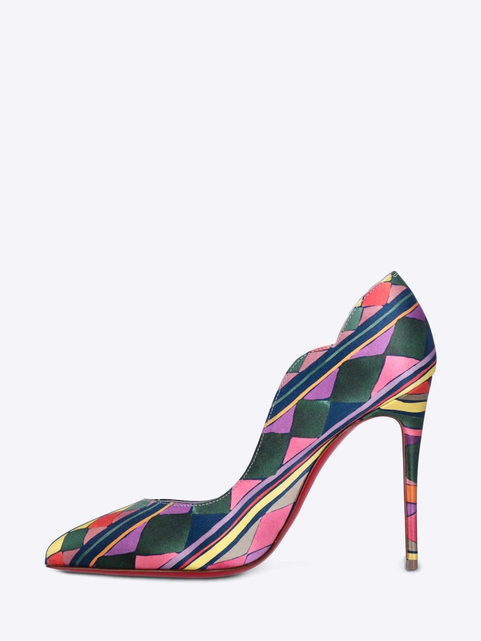 Hot chick 100 cr satin losange pumps 4