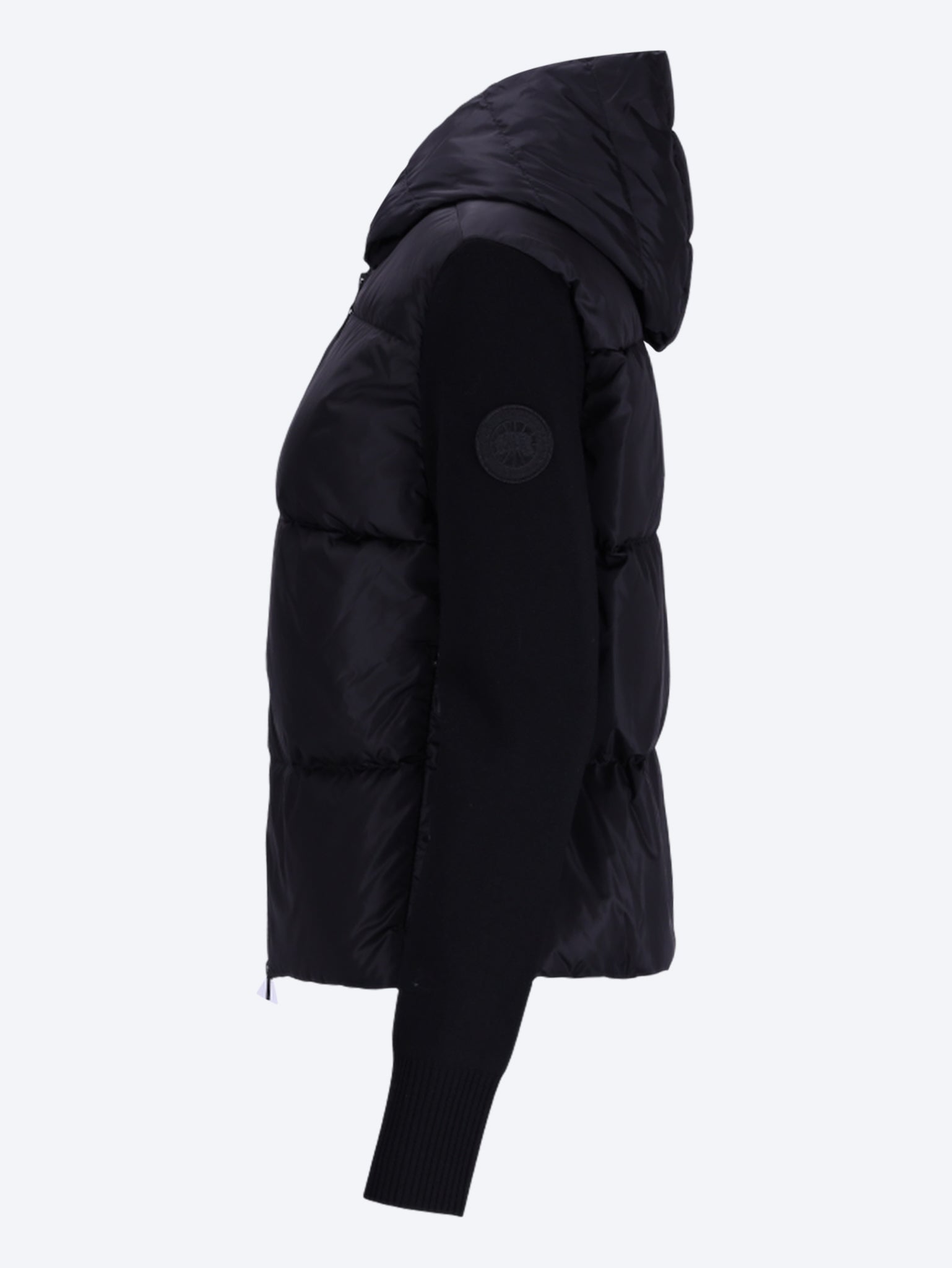 Hybridge-Kapuzenjacke aus breitem Steppstrick 2