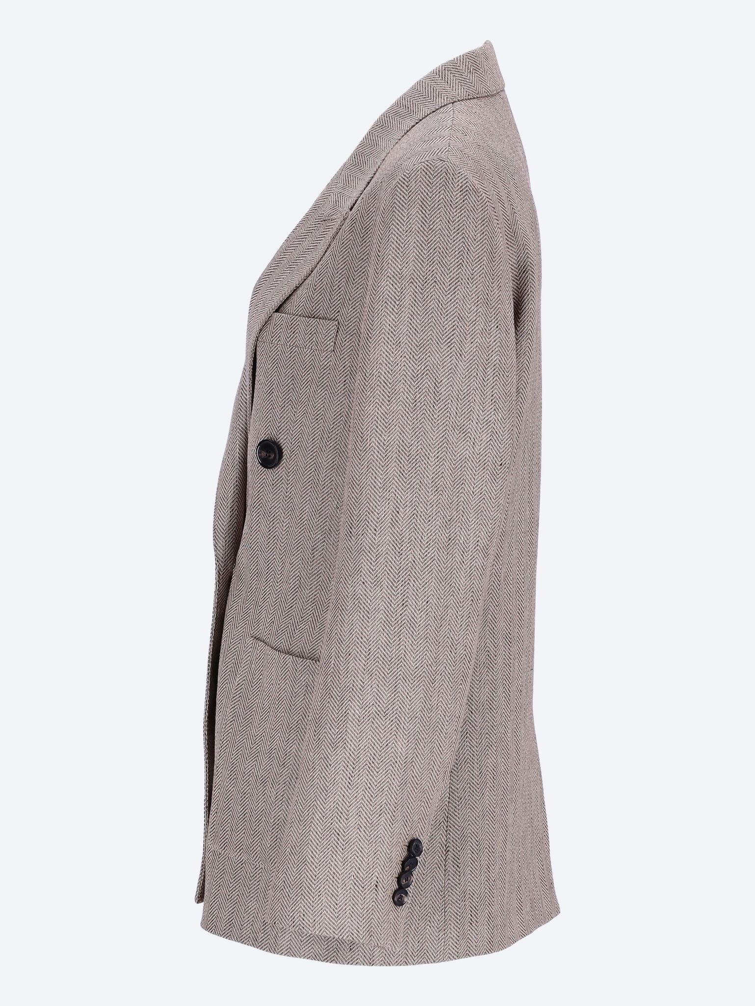 Jacket summer linen chevron 2
