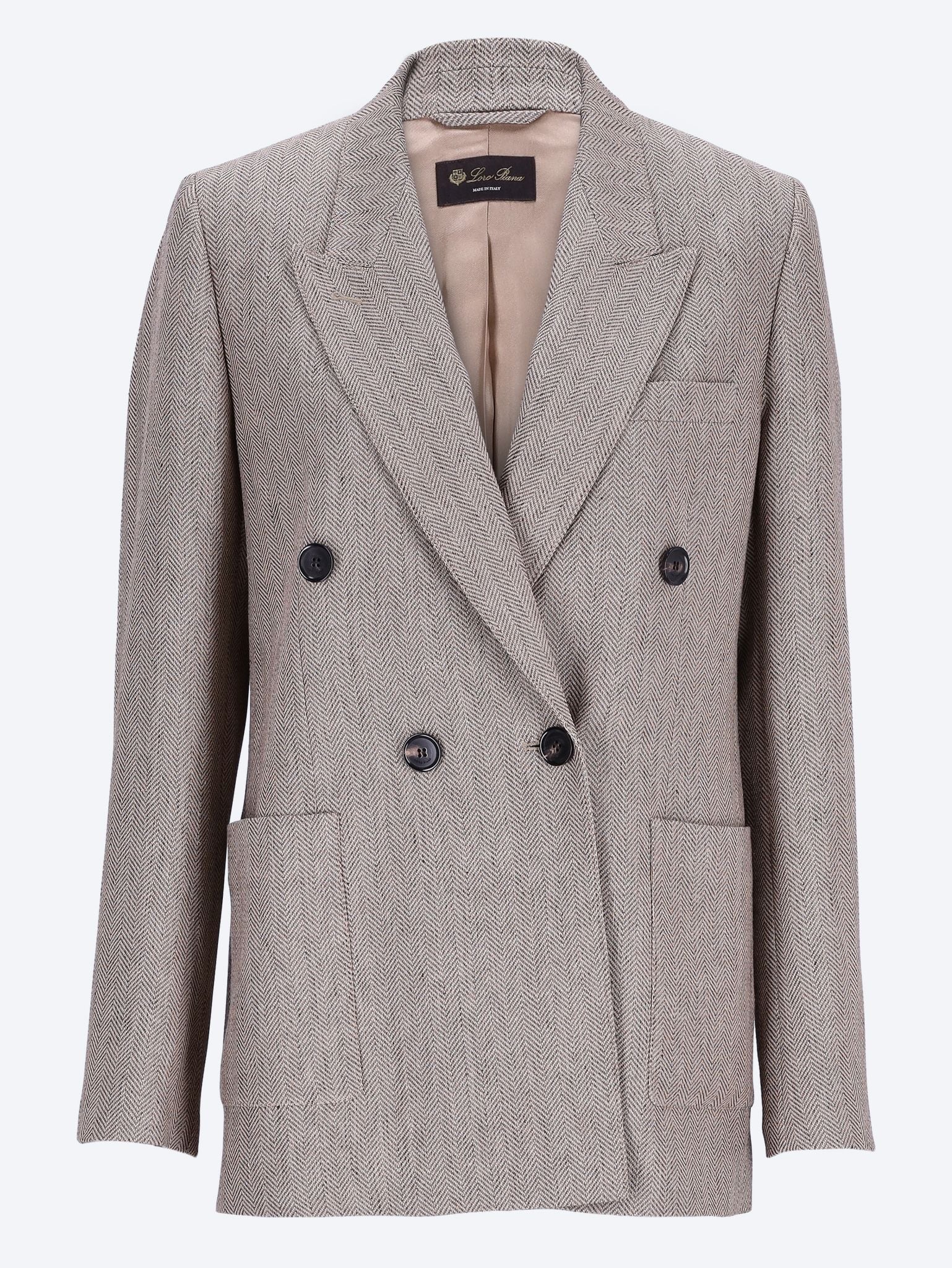 Jacket summer linen chevron 1