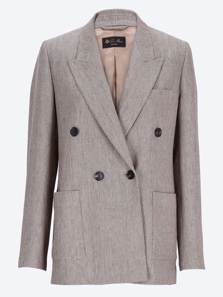 Jacket summer linen chevron 1