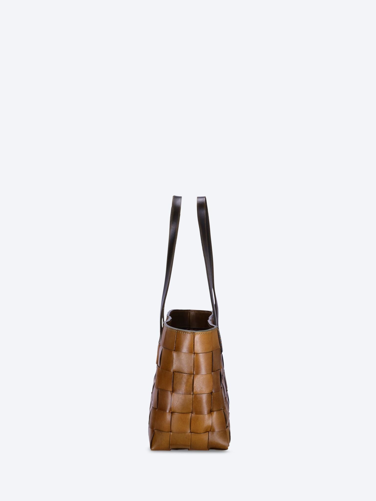 Japan tote flat leather handles bag 3