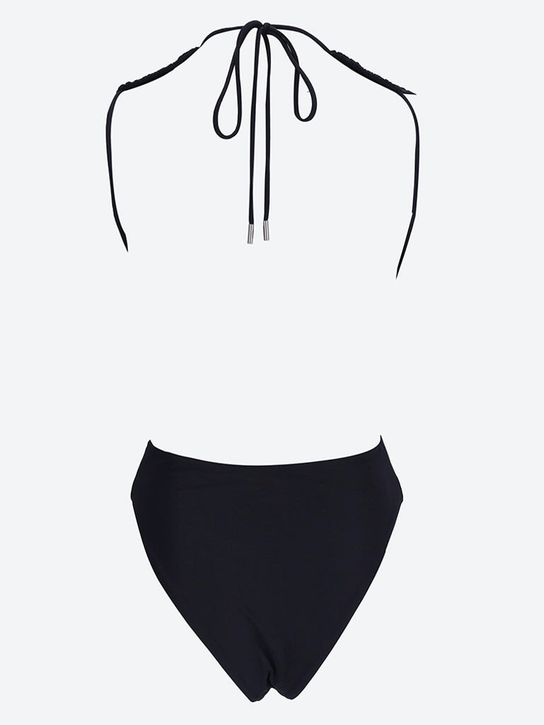 Backless v-halter swimsuit 3