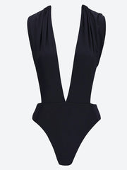 Backless v-halter swimsuit ref:
