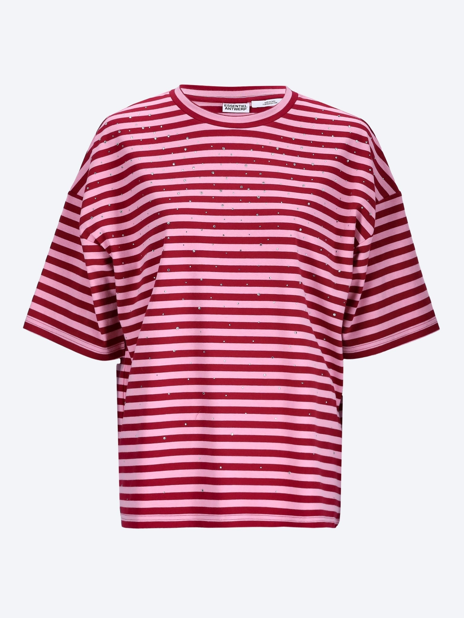 Joste striped t-shirt w strass 1