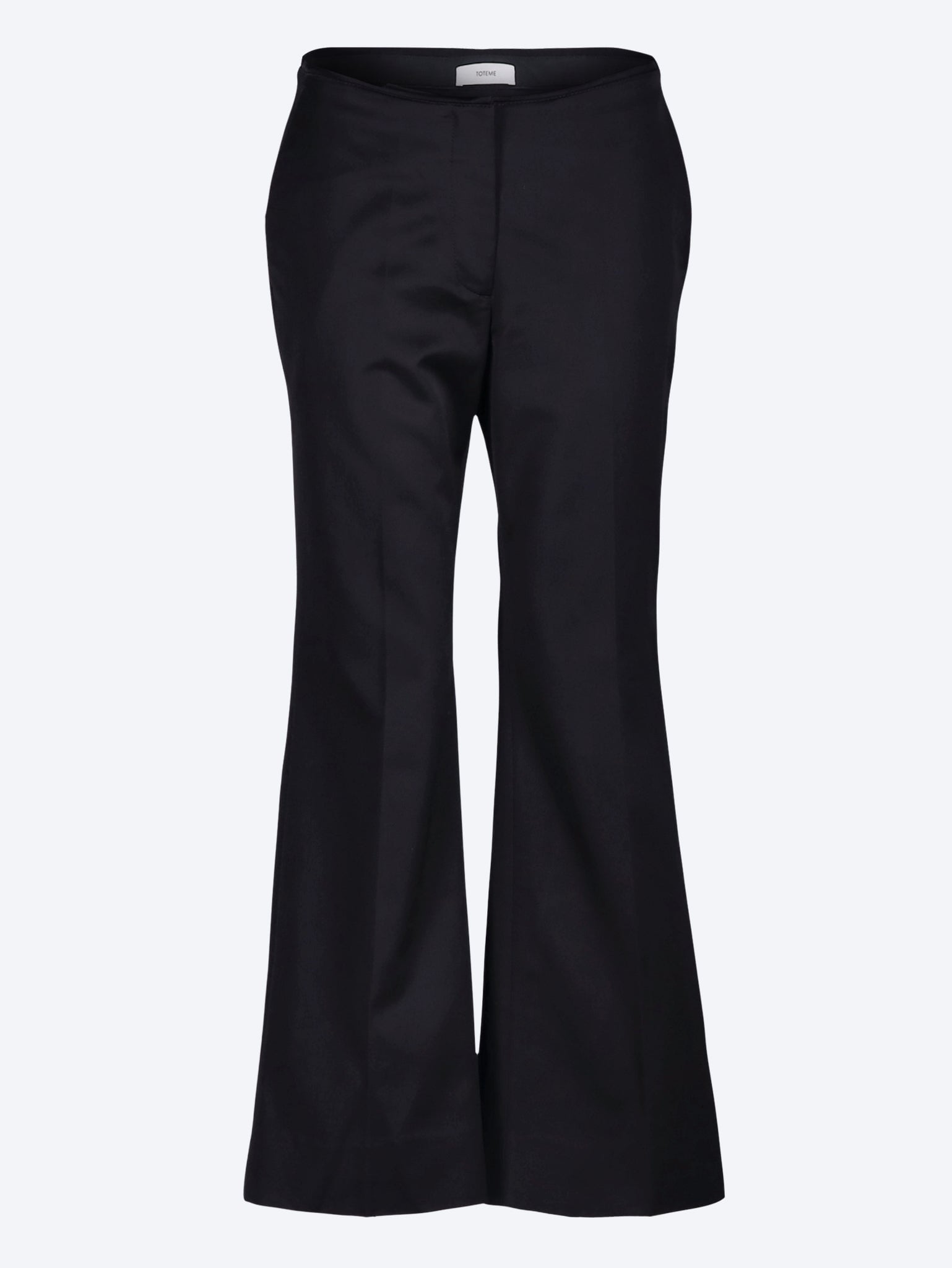 Kick flare raw-edge pants 1
