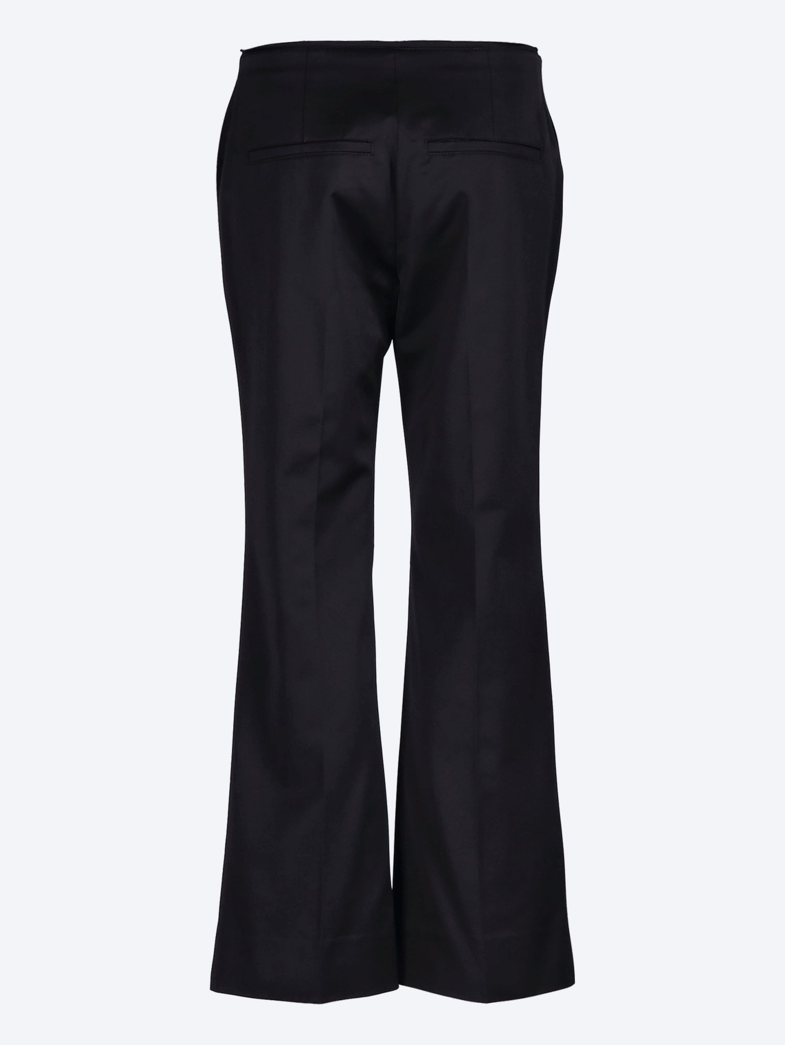 Kick flare raw-edge pants 3