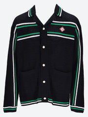Knit crochet effect tennis jacket ref: