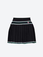 Knit pleated stripe skirt ref: