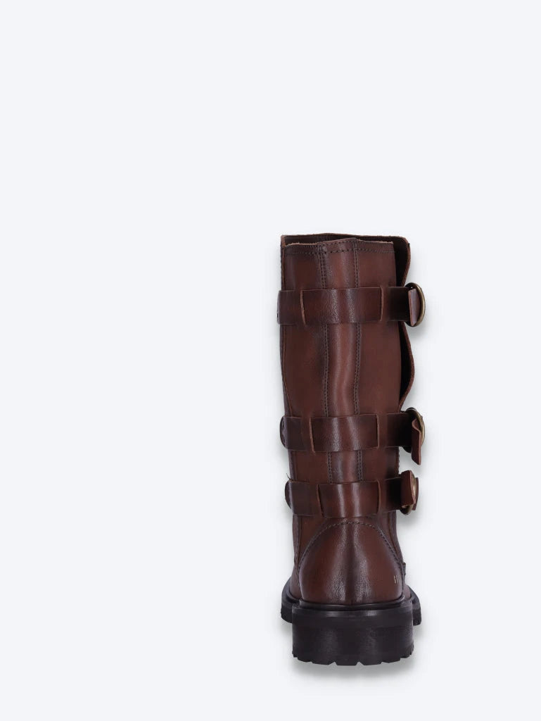 Kurt with straps leather upper sneakers 5
